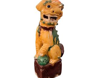 Chinese glazed ceramic or porcelain Foo Dog