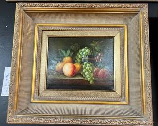 Framed Still Life Oil on Canvas #1