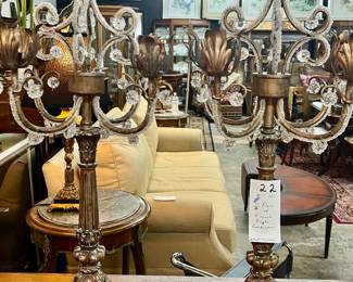 Pair of French Style Candelabras