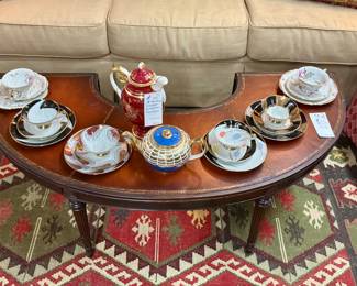 Vintage European Porcelain Tea Pots & Tea Cup & Saucer Sets