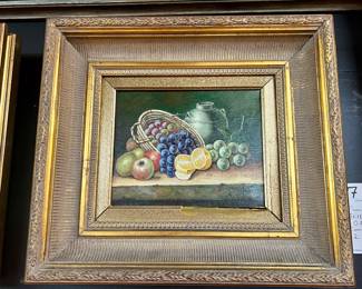 Framed Still Life Oil on Canvas #2