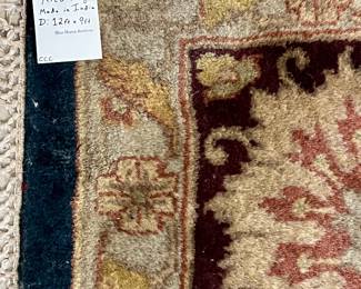 Vintage Wool Area Rug Made in India, D: 12ft x 9ft
