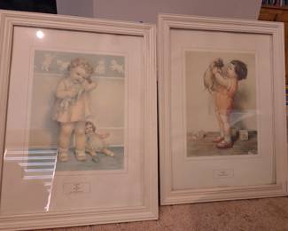 Bessie Pease Gutmann pictures "Mine" and "Love is Blind"