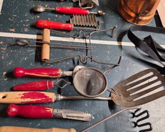 Antique kitchen utensils