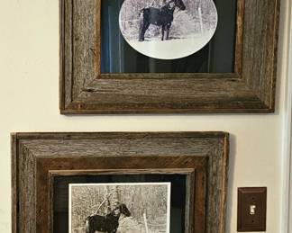 Handmade barnwood frames. 