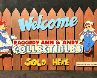 Flambro Raggedy Ann Andy Store Sign