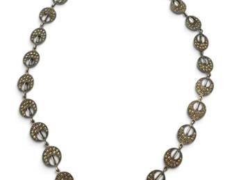 Judith Jack sterling silver crescent link necklace