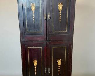 Vintage Four Door Linen Cabinet