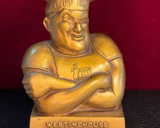 1952 Westinghouse Tuff Guy advertising chalkware statuette