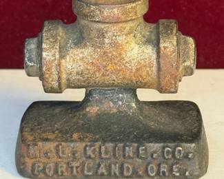 KlineDevlin Antique Figural Cast Iron Paperweight