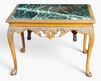 Frenchstyle Accent Table With Marble Top