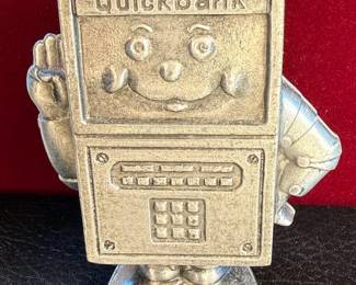 1974 Quickbank robot coin bank manufactured by Banthrico of Chicago