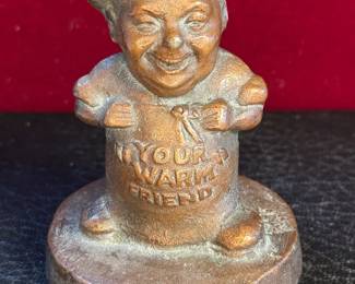 Vintage Thatcher Furnace Company Mascot Paperweight