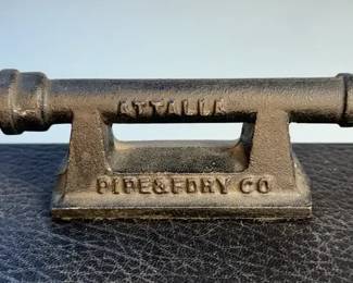 Vintage Attalla Pipe Foundry Co Cast Iron Advertising Paperweight