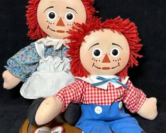 Vintage ceramicfaced plush dolls by Knickerbocker