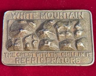 White Mountain Refrigerators Advertising Paperweight