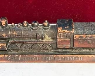 Vintage East Broad Top Railroad EBT metal souvenir desk paperweight