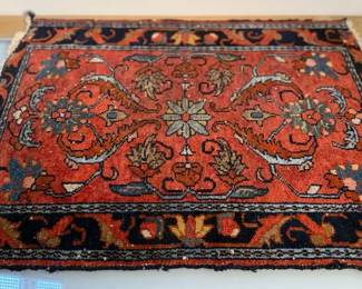 Persian handknotted wool prayer rug