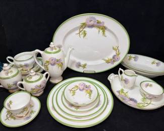 Royal Doulton Glamis Thistle China Set Percy Curnock Signed