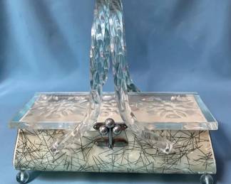 Florida Handbags Carved Lucite Handbag
