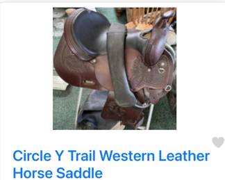 Western Tack Horse Saddle Circle Y