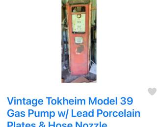 Antique Vintage Gas Pump Tokheim