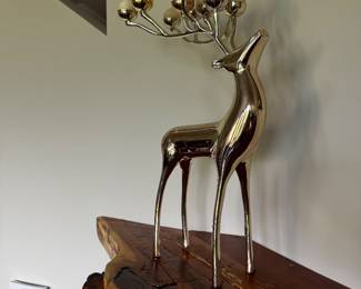 Brass deer decoration