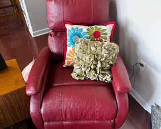Red leather chair