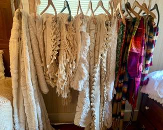 hand crocheted bed spreads and table cloths--there are ten available for sale