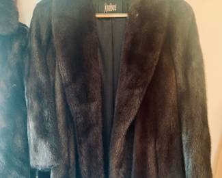 hip length black fur jacket