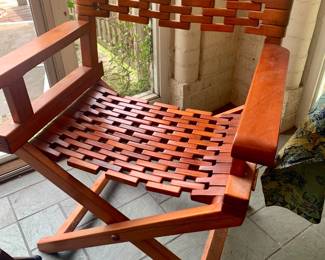 custom made wooden link director's chair