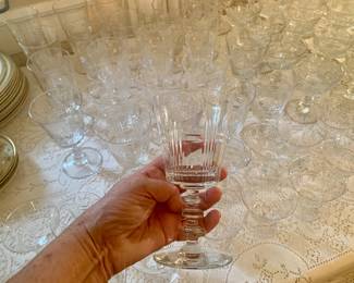 second very large set of Rock Sharpe crystal stemware