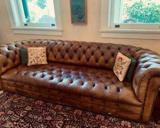 vintage leather Chesterfield sofa