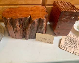 local artist hand made wooden puzzle boxes