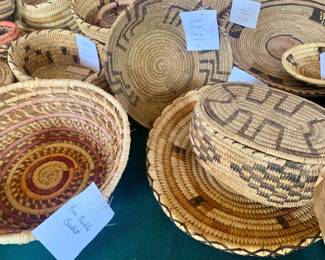Papago Baskets and pine needle baskets