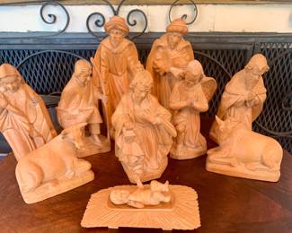 very large carved Nativity Set