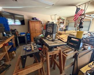 Chop shop, drill press and other power tools 