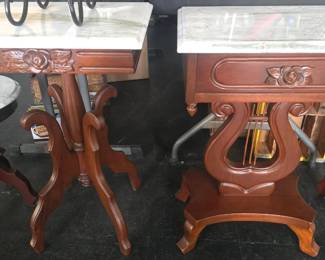 Marble top tables 