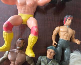 Vintage wrestling and more action figures