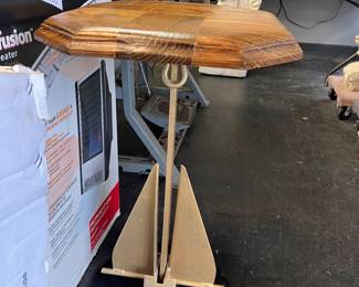pedestal made out of a boat anchor 