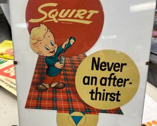vintage squirt cardboard adverising