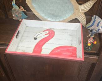more decorative flamingos and fish 
