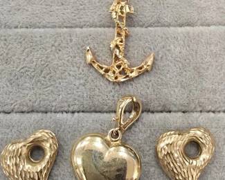 Gold pendants