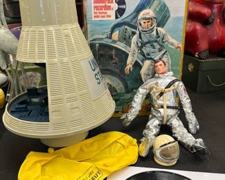 GI Joe Space Capsule, Figure, Space Suit, Life Raft and Record in Original Box!!
