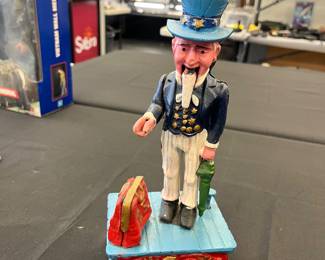 cast iron bank uncle sam 