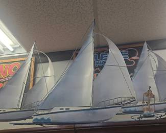 large signed ship art 