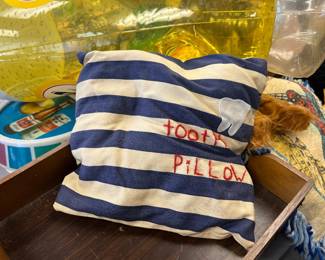 vintage tooth pillow 