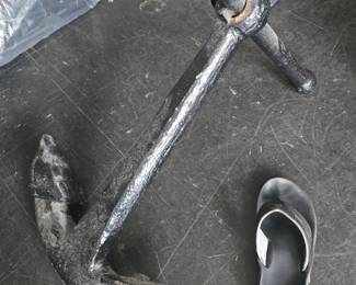very large and heavy vintage ships anchor 