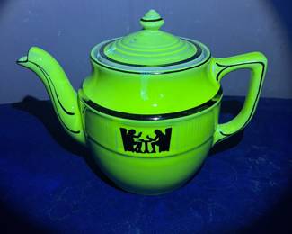 uranium painted teapot 