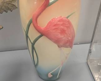 flamingo porcelain vase 